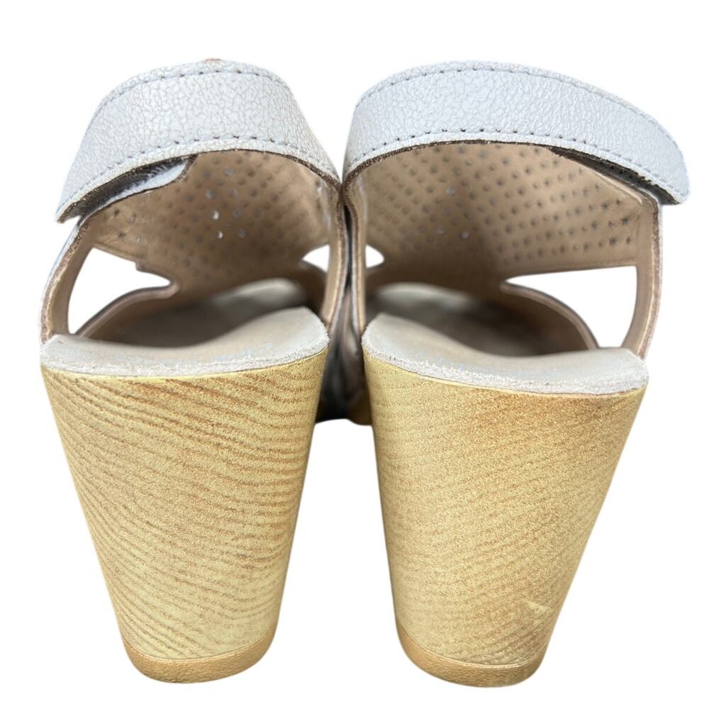 Dansko Women’s Teagan White Leather Laser Cut Sandal Size 38 US 7.5/8 - Picture 8 of 11